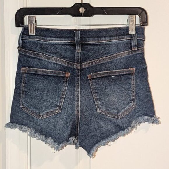 *3 FOR $9* Celebrity Pink Cut Off Raw Unfinished Hem High Rise Denim Jean Shorts - Picture 2 of 2
